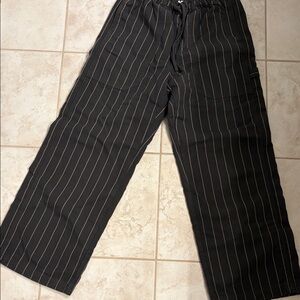 Aerie women’s Black Pinstripe Cargo Pants